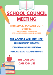 School Council Meeting Poster