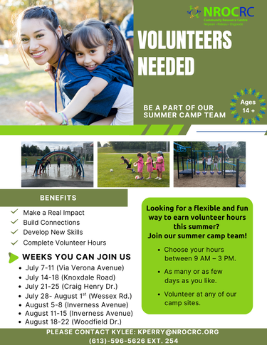 Summer Camp Volunteers Needed